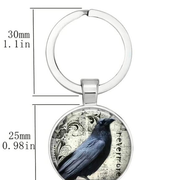 Raven Keychain with Nevermore - Picture 3 of 3